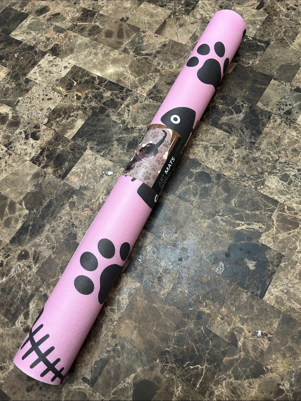 NWT 🆕 Pink Cat Vinyl 3-mm thick Mat, floor protect, 66x102 cm, anti-slip